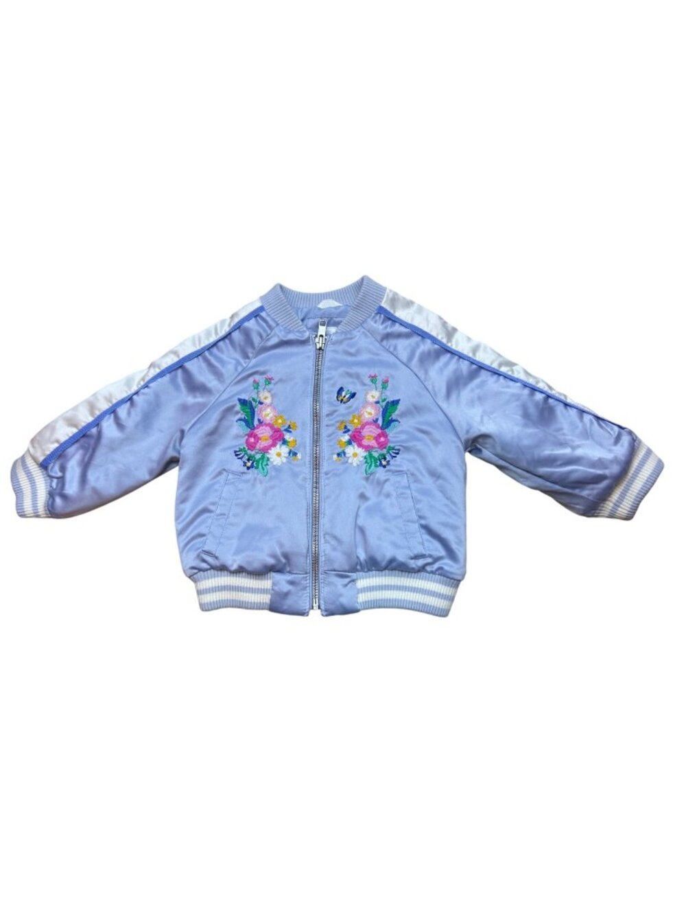Gap Sarah Jessica Parker Bunny Bomber Jacket Kid's 12–18 Mos. Embroidered Satin